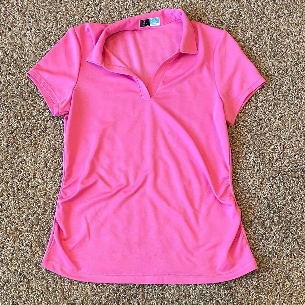 PGA Tour Women's Vibrant Pink Short Sleeve Polo